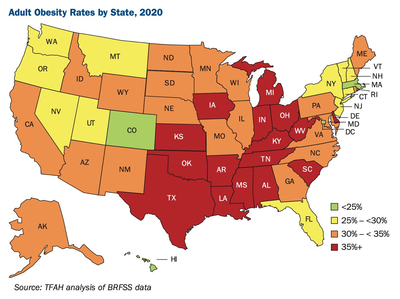 Texas has one of the highest obesity rates in US